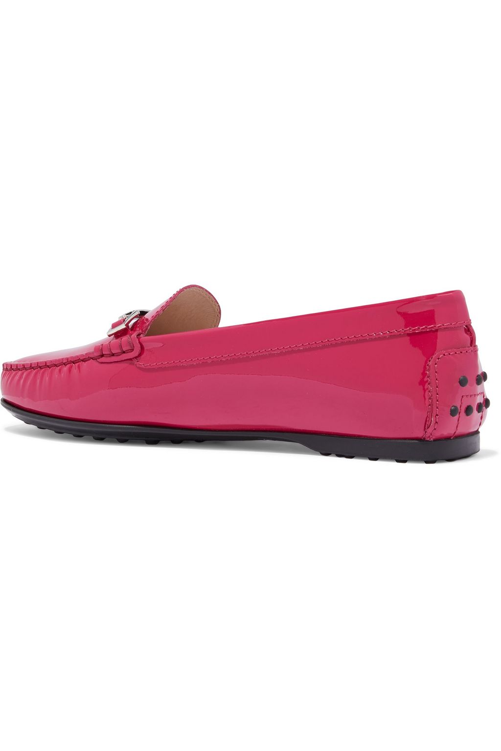 TOD'S City Gommino embellished patent-leather loafers