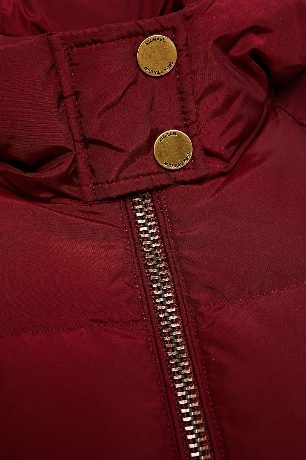 MICHAEL MICHAEL KORS キルティングシェル加工生地 フード付きダウンコート