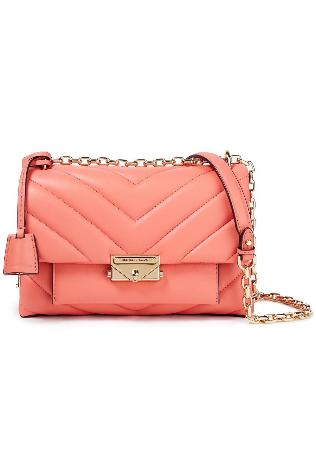 Coral Cece quilted leather shoulder bag 