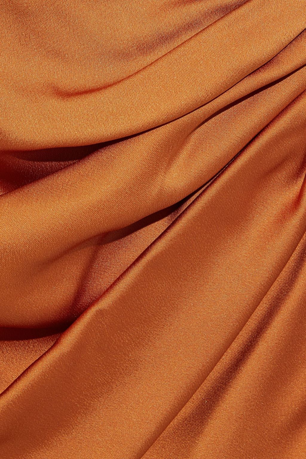 SIMKHAI Mae asymmetric draped satin mini skirt