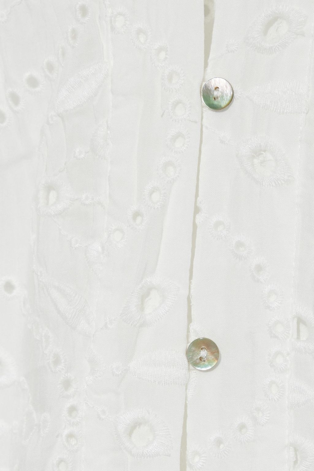 VIX PAULA HERMANNY Fuji gathered broderie anglaise voile coverup