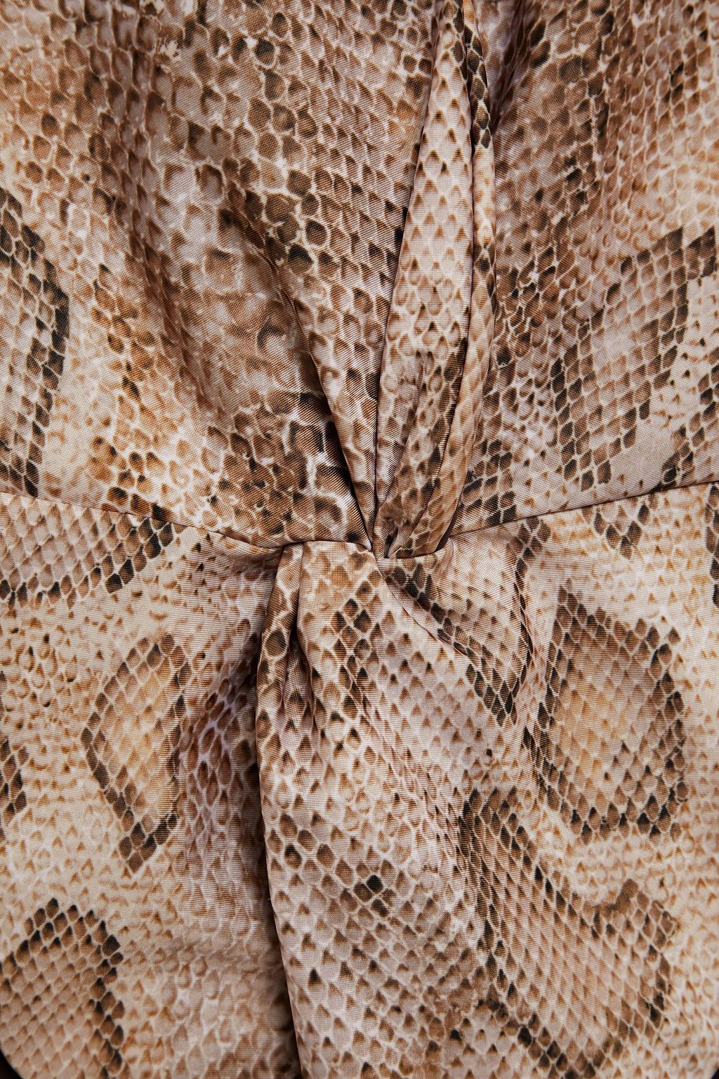 MARA HOFFMAN Twist-front snake-print swimsuit