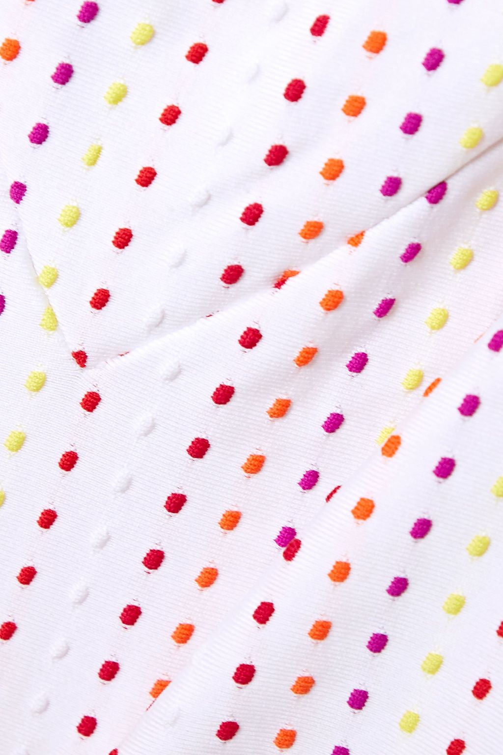 NICHOLAS Belted polka-dot swimsuit