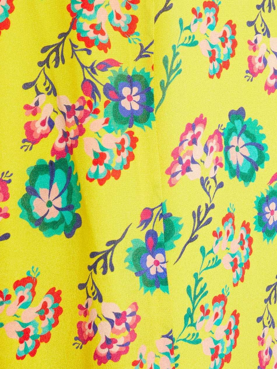 holly ruffle-trimmed floral-print silk crepe de chine midi dress