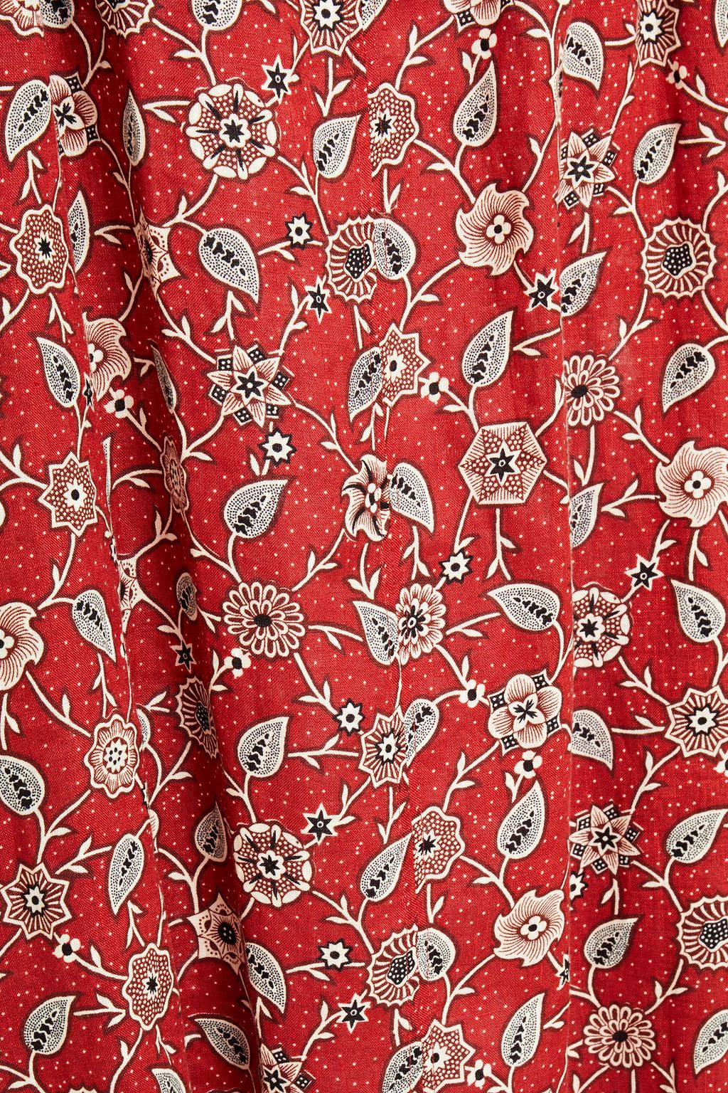 MARANT ÉTOILE Tockya printed linen mini dress