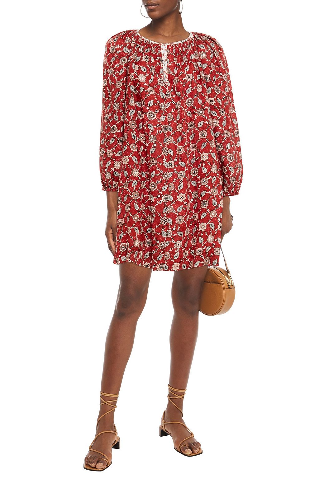 MARANT ÉTOILE Tockya printed linen mini dress