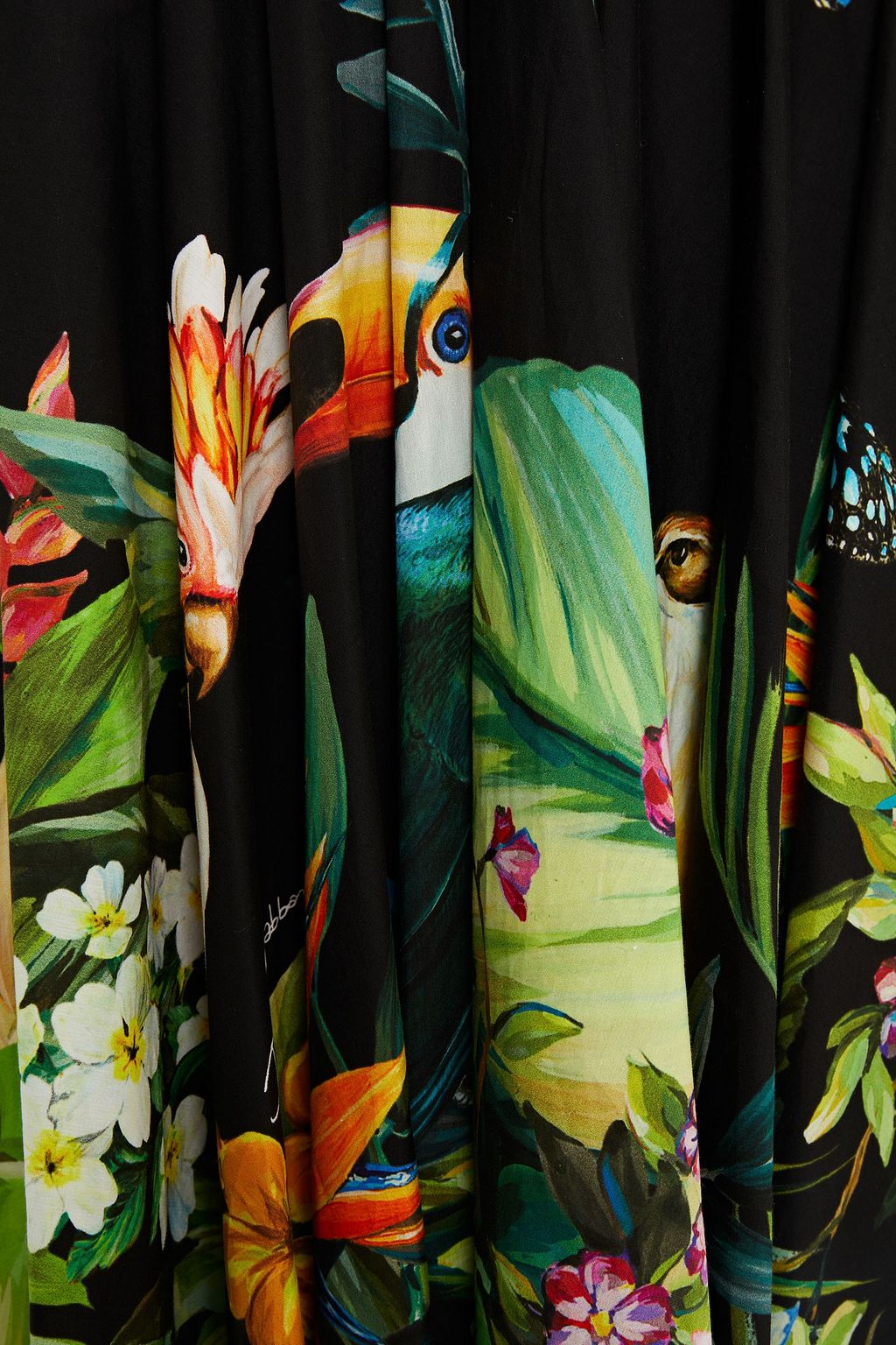 DOLCE&GABBANA Gathered printed cotton-poplin mini dress