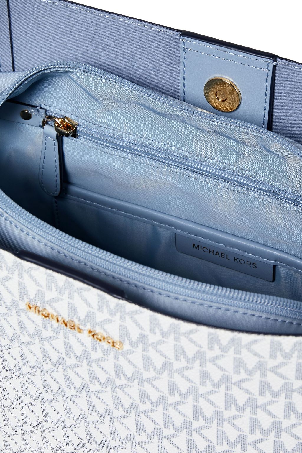 MICHAEL MICHAEL KORS Penny medium logo-print faux leather bucket bag
