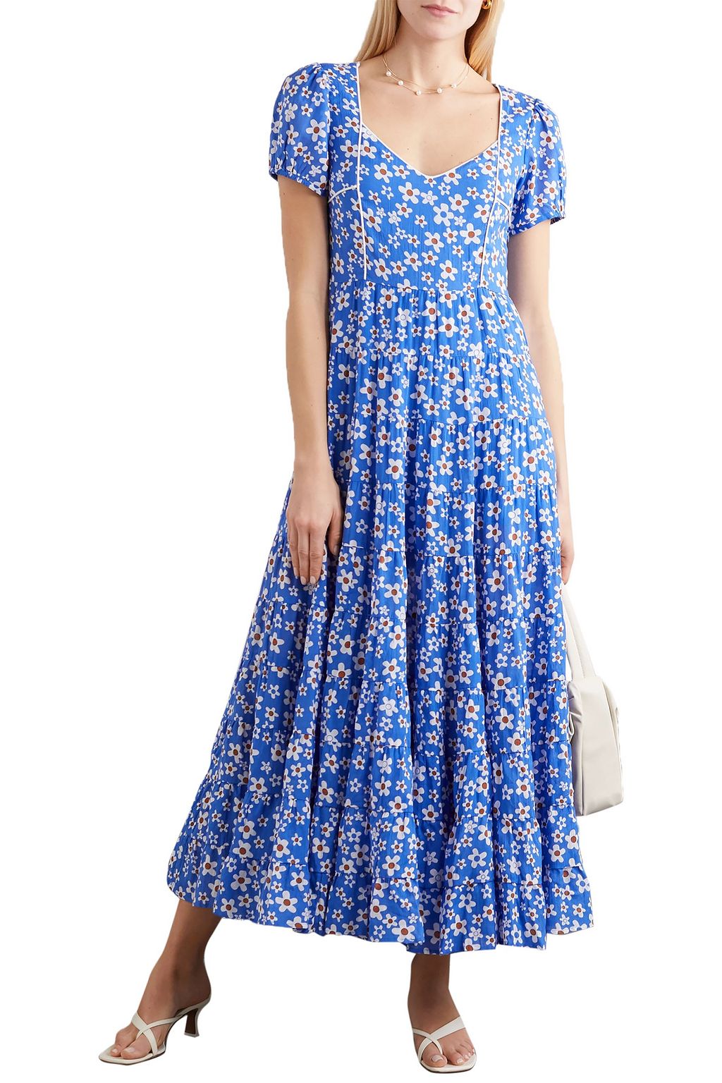 RIXO Tamara tiered floral-print cotton-blend maxi dress | Sale up to 70 ...