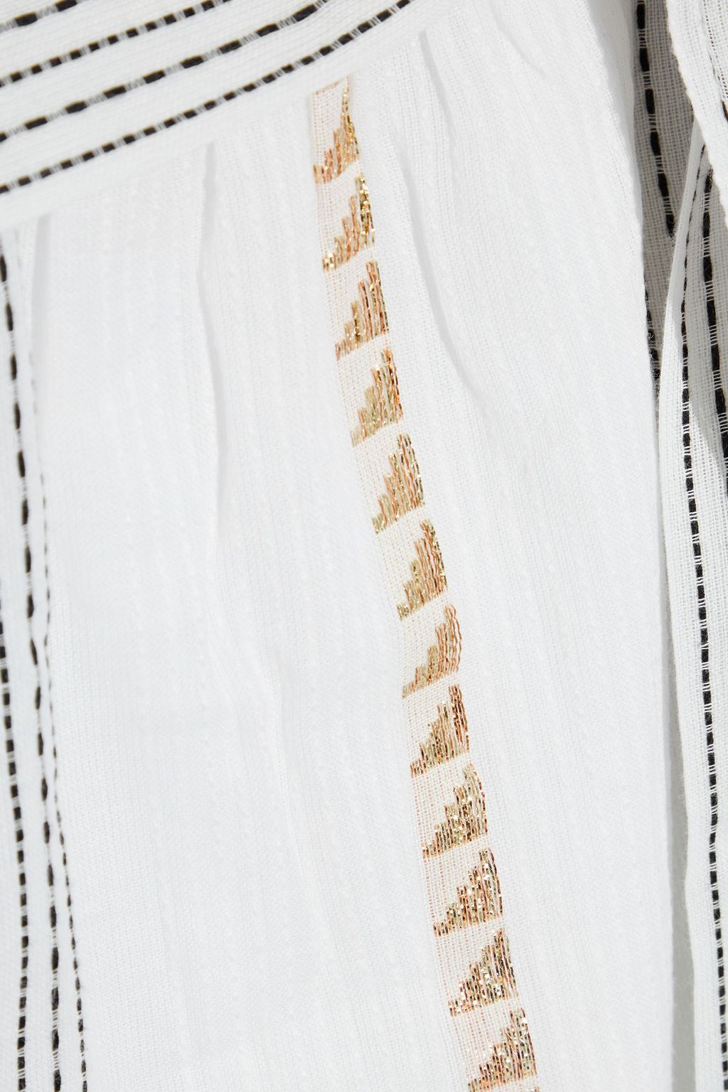 VIX PAULA HERMANNY Joana embroidered cotton-gauze maxi dress