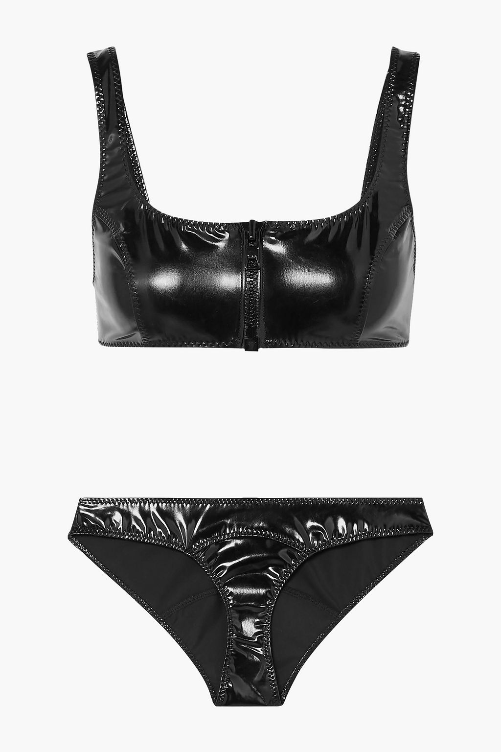 generelt Lab Databasen LISA MARIE FERNANDEZ Jasmine zip-detailed stretch-PVC bikini | Sale up to  70% off | THE OUTNET