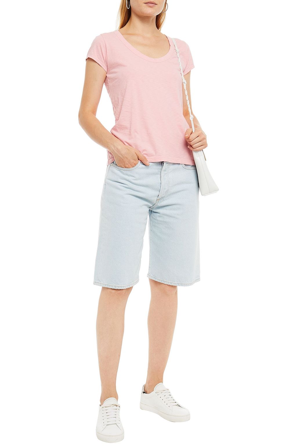 VELVET BY GRAHAM & SPENCER Katie slub cotton-jersey T-shirt