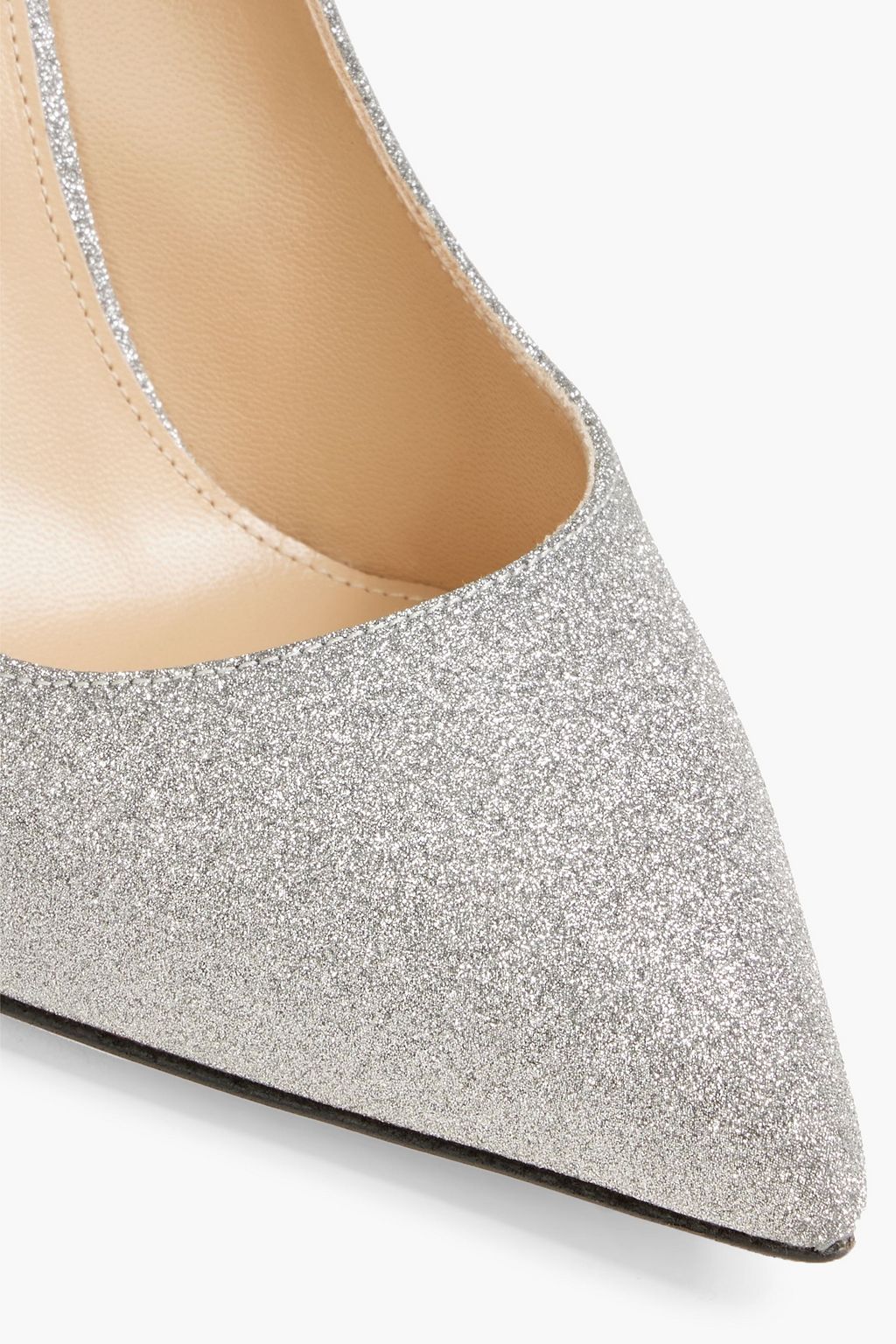 SERGIO ROSSI Glittered woven pumps