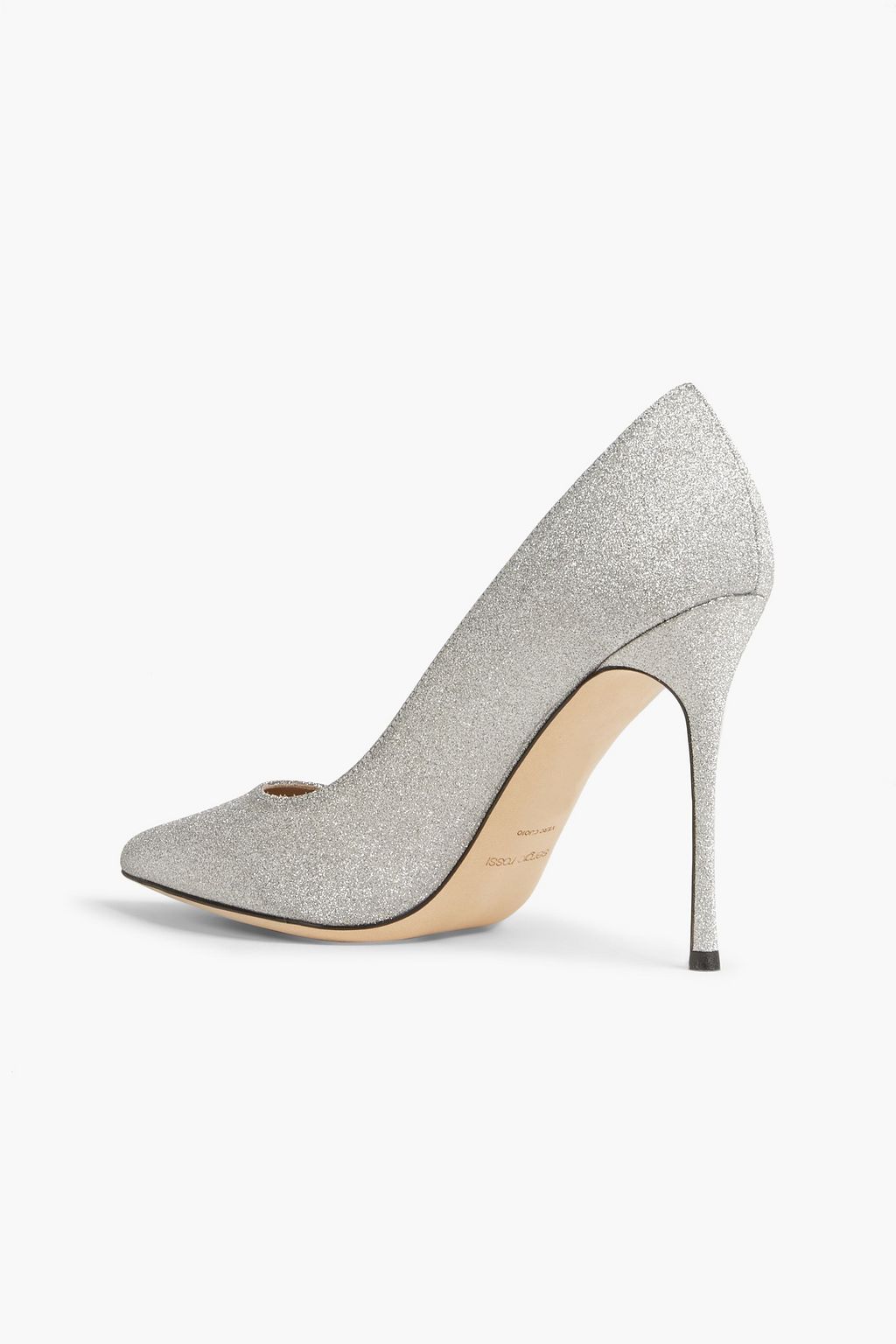 SERGIO ROSSI Glittered woven pumps