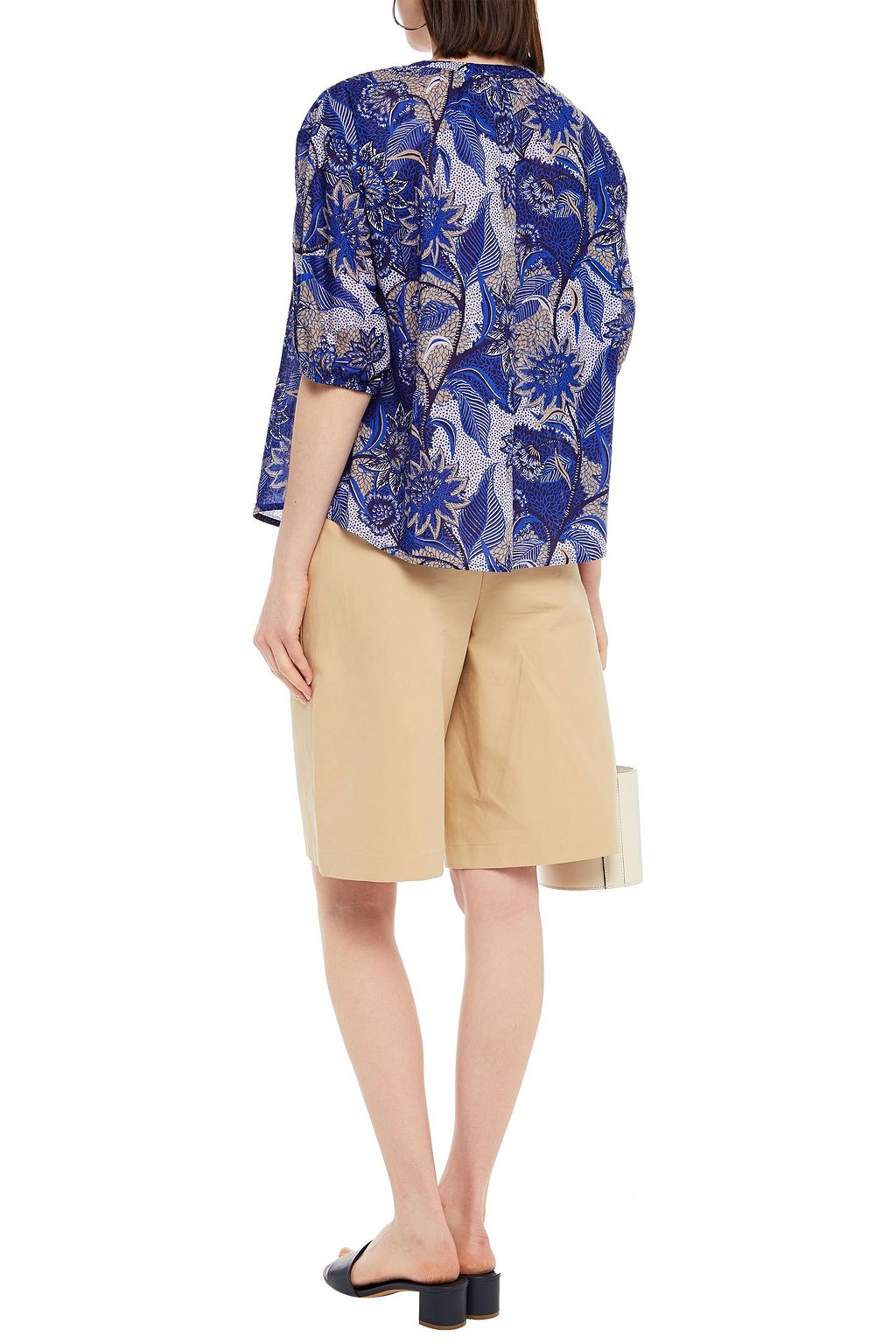 VELVET BY GRAHAM & SPENCER Adele printed cotton-voile top