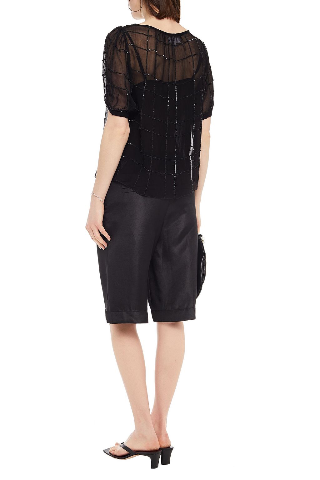 VELVET BY GRAHAM & SPENCER Cecelia embellished chiffon top