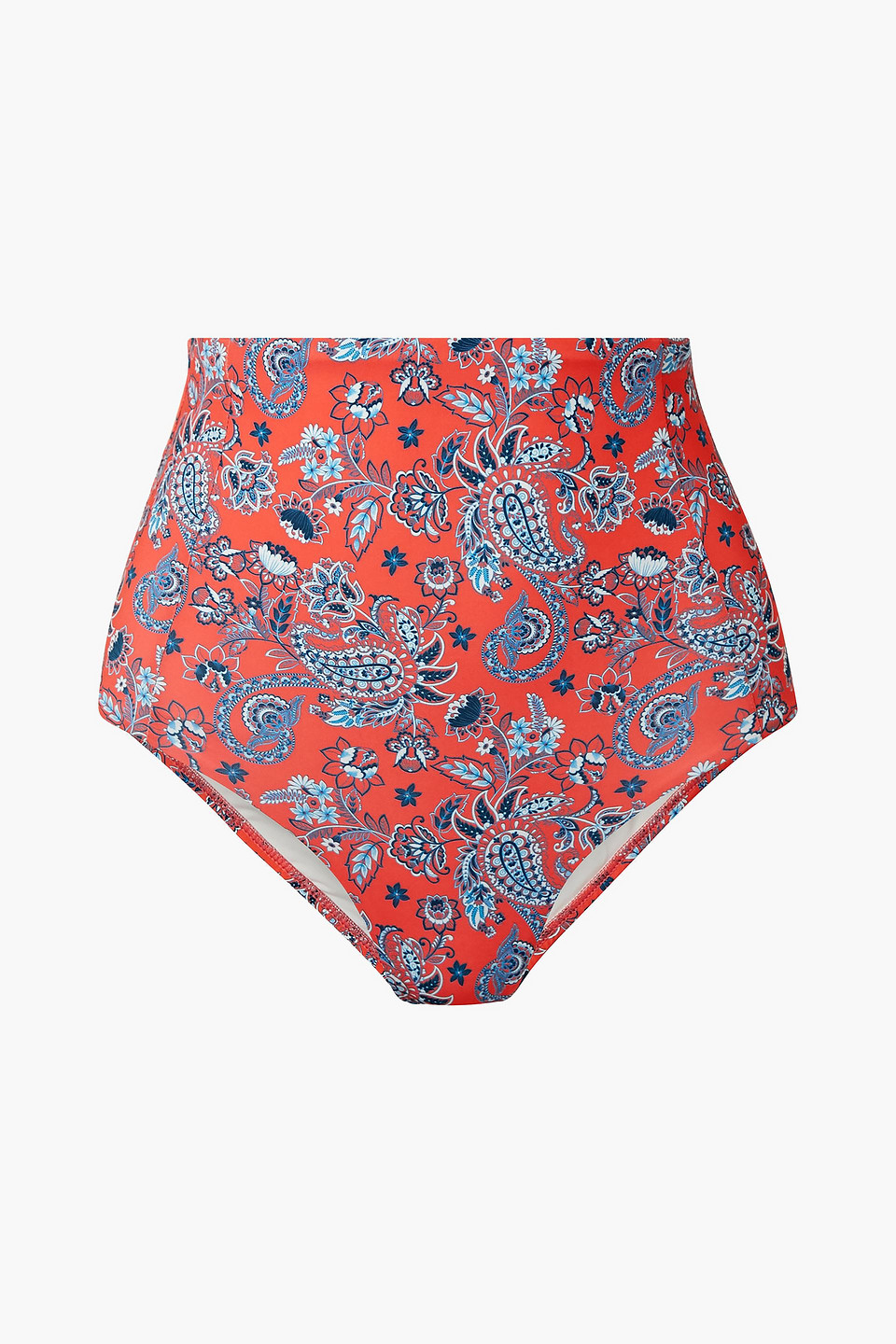 Verdelimon Banes Paisley-print Bikini Briefs In Red