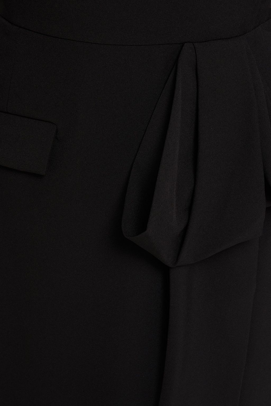 SALONI Valentine wrap-effect bow-embellished crepe midi dress