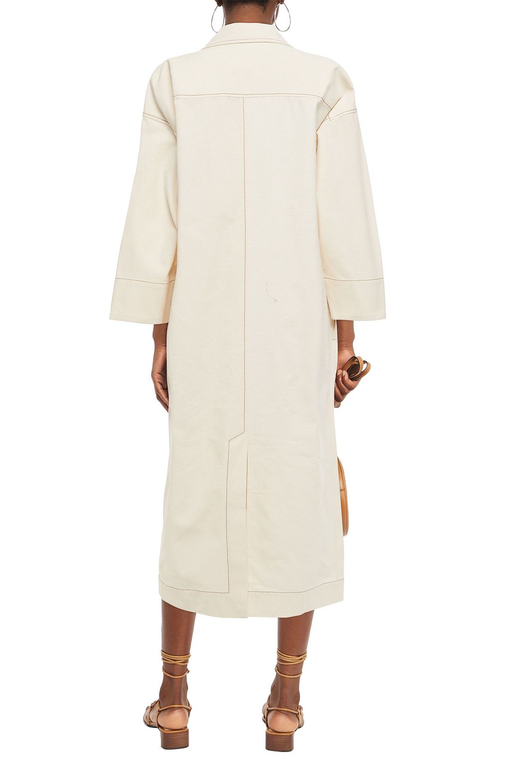 MARA HOFFMAN Sylvie cotton-canvas midi shirt dress