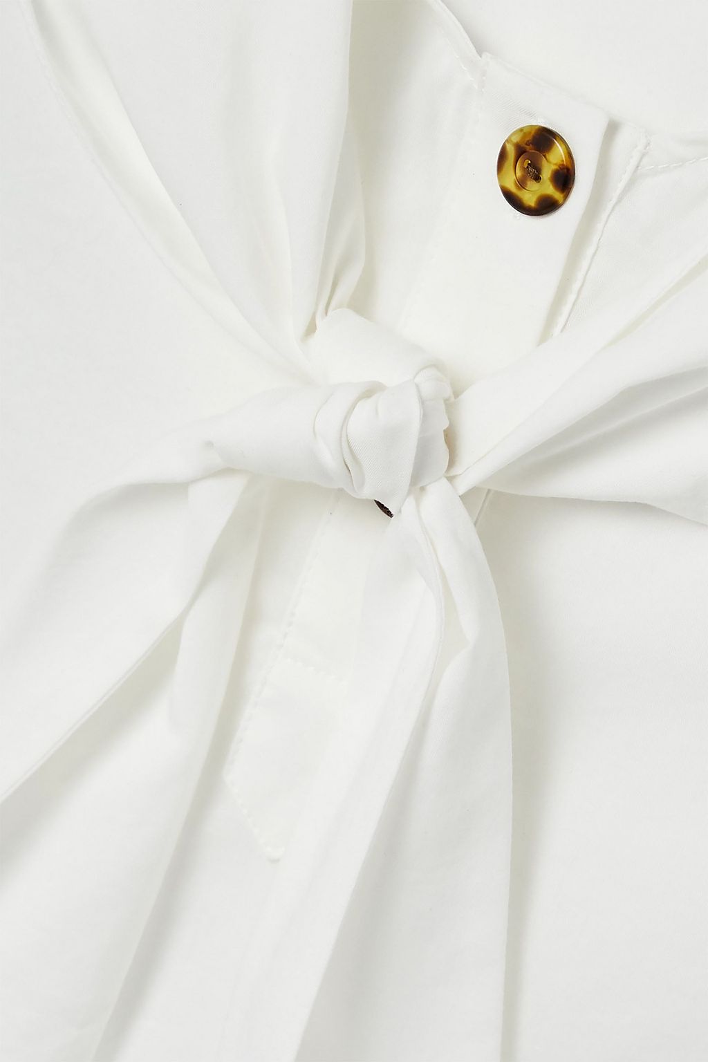 MARYSIA Sailor tie-neck cotton and Lyocell-blend top