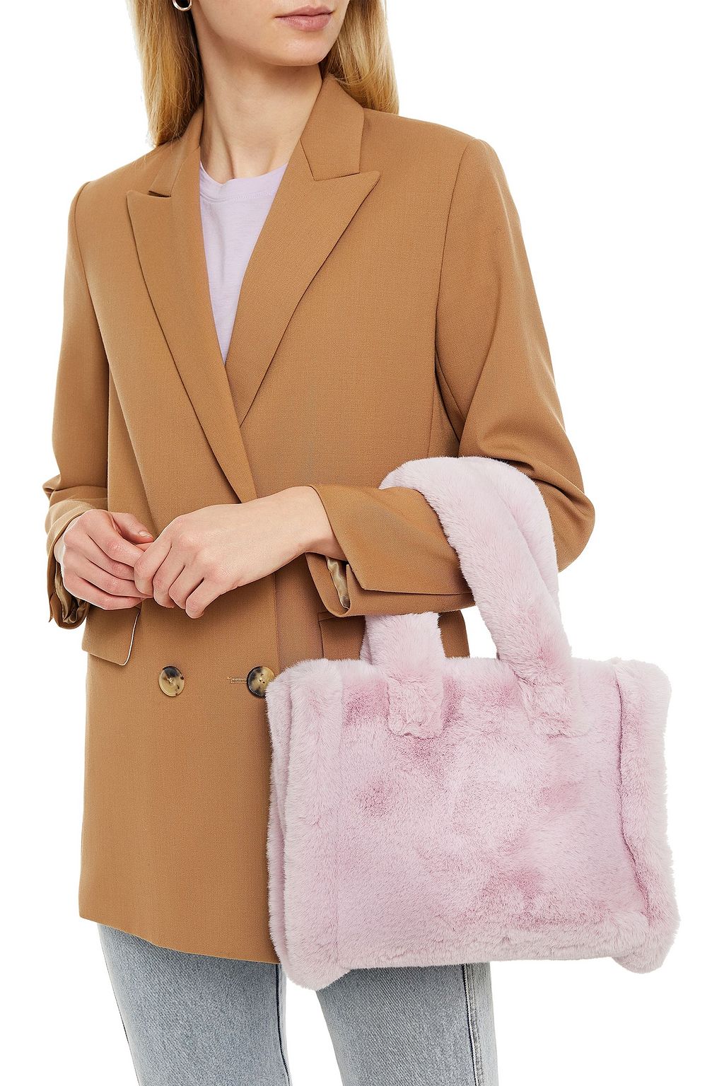 STAND STUDIO Faux fur tote