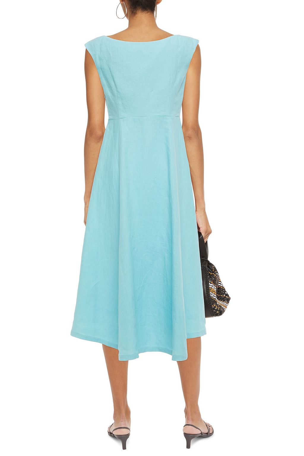 MARA HOFFMAN Flared organic linen midi dress