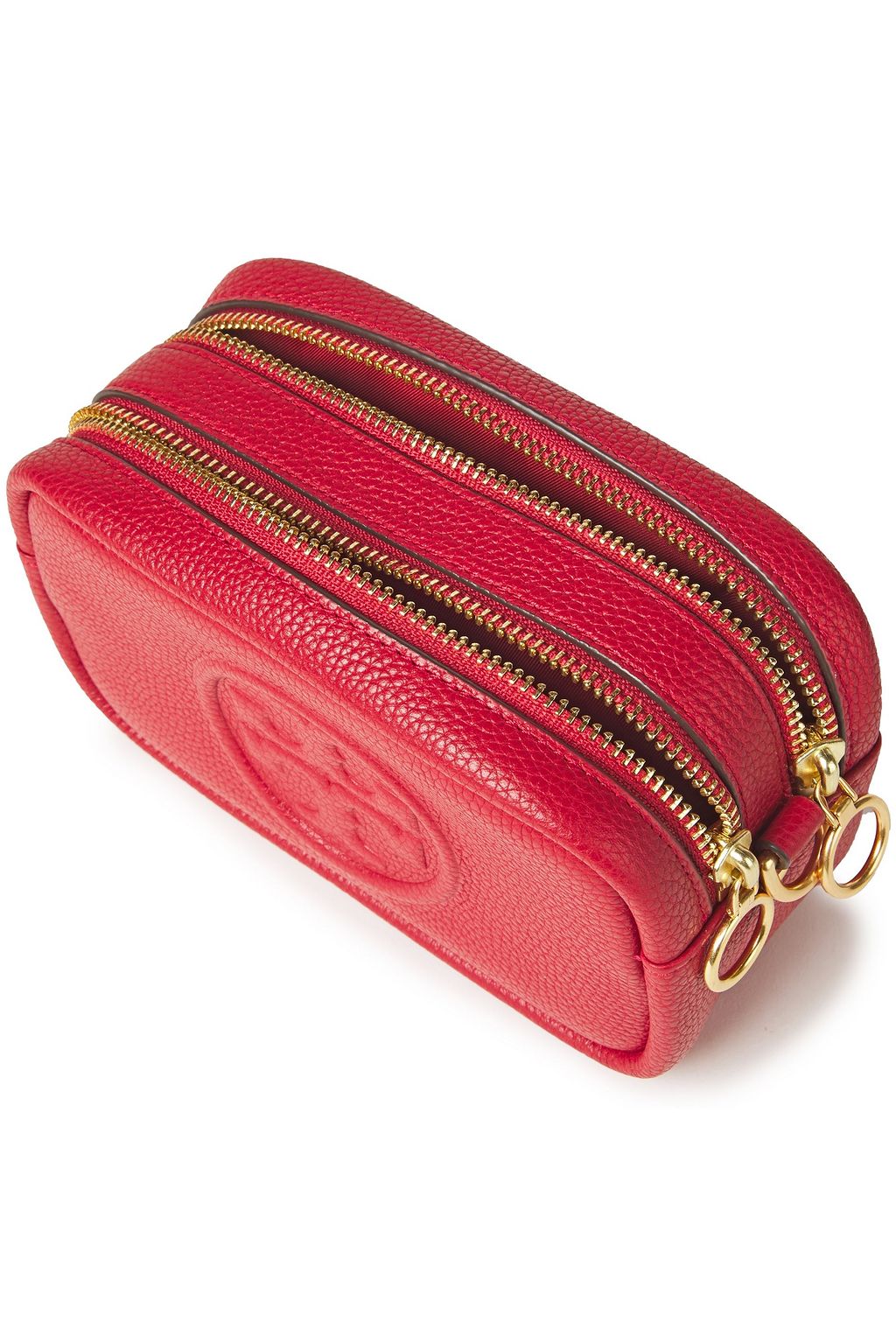TORY BURCH Perry Bombe mini embossed leather shoulder bag