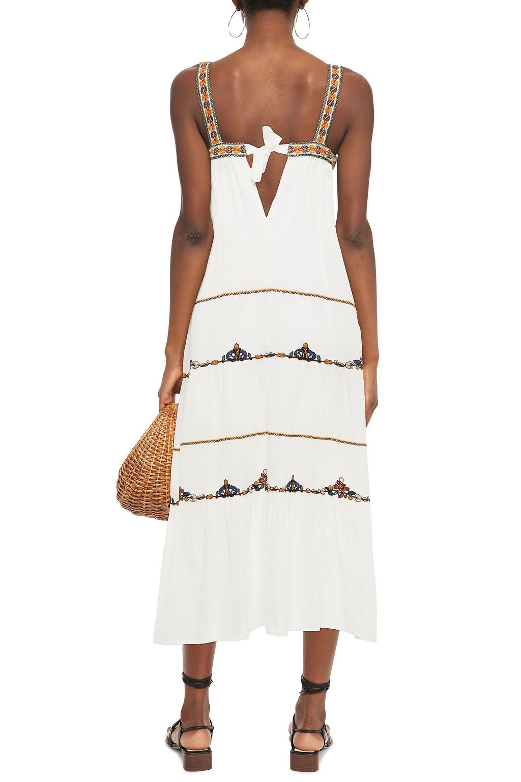VELVET BY GRAHAM & SPENCER Winifred tiered cotton midi dress