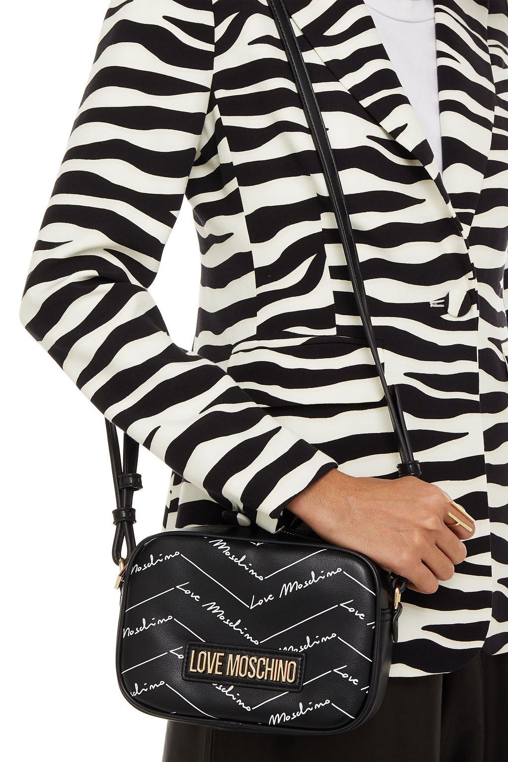 LOVE MOSCHINO Logo-print faux leather shoulder bag