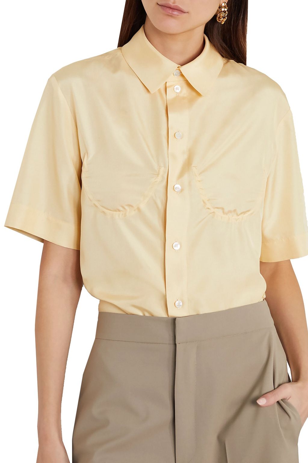 GAUCHERE Perrette underwired silk-satin shirt