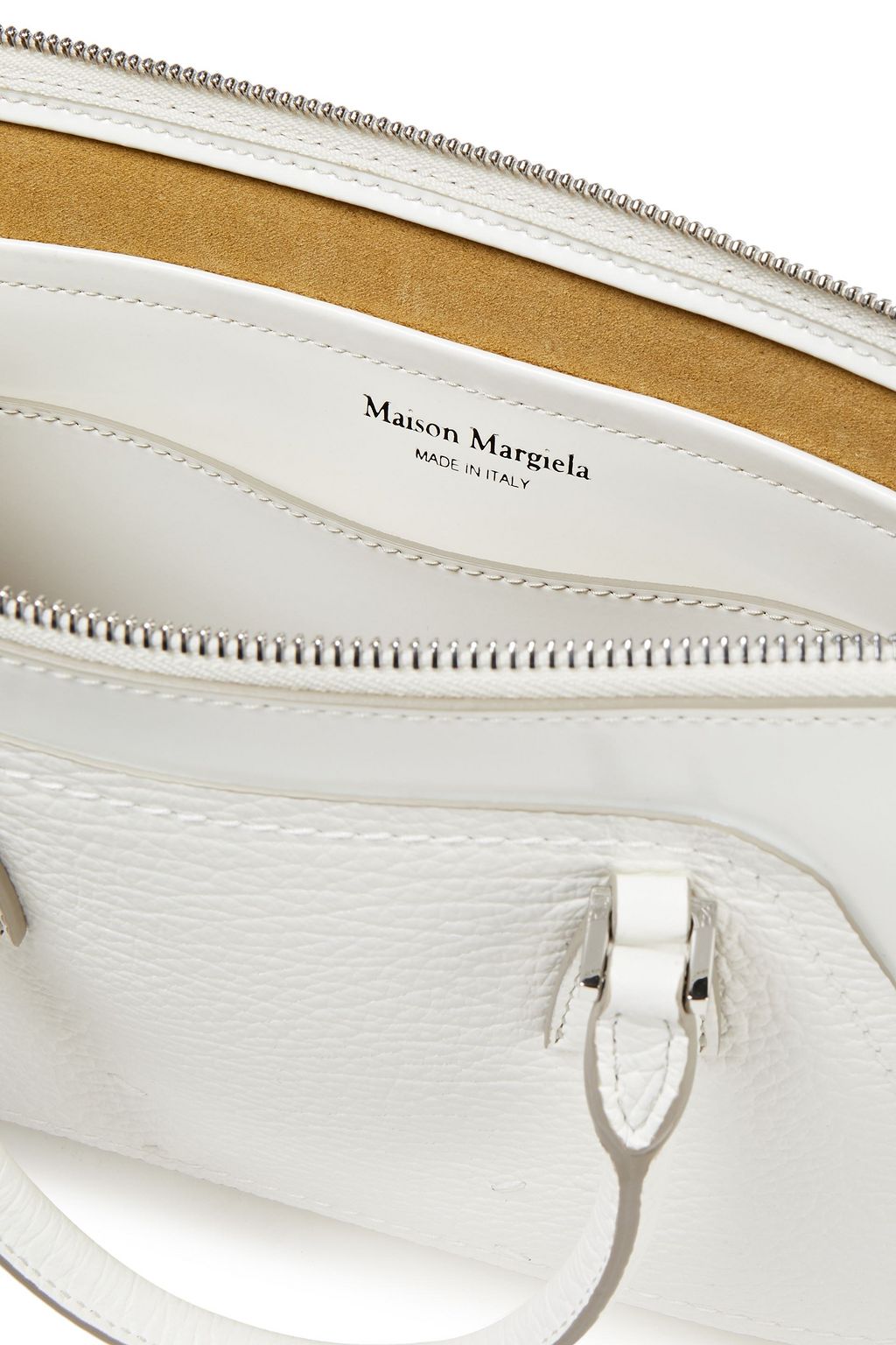 MAISON MARGIELA Paneled smooth and pebbled-leather pouch