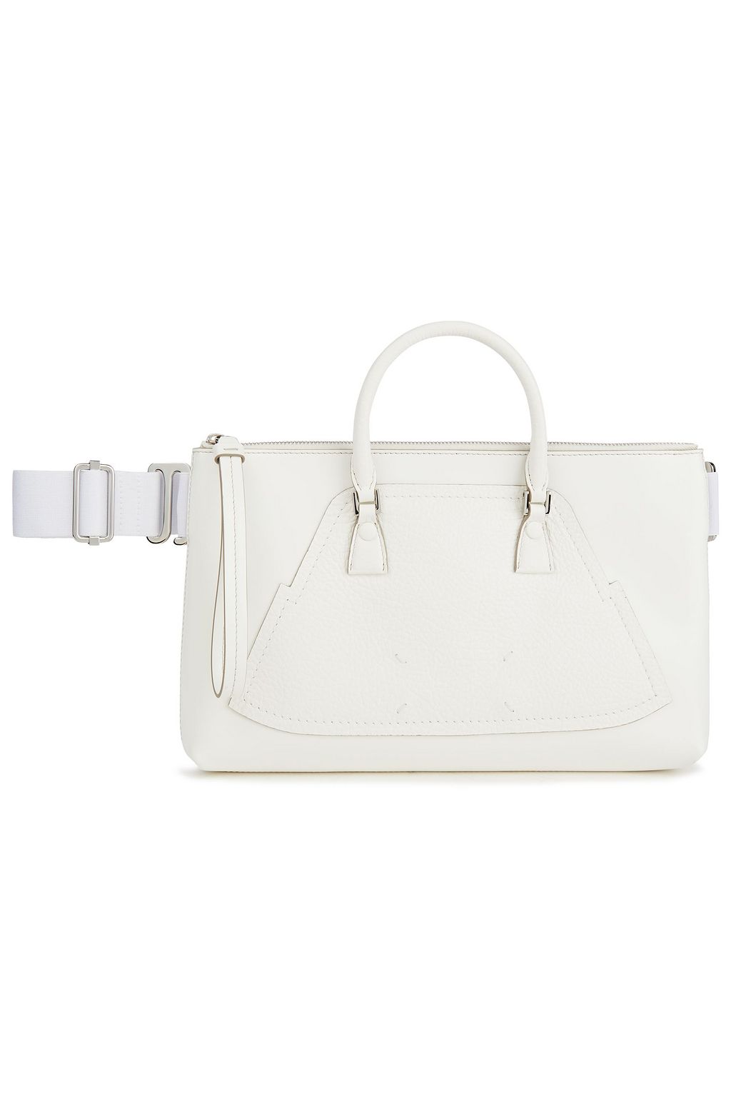 MAISON MARGIELA Paneled smooth and pebbled-leather pouch