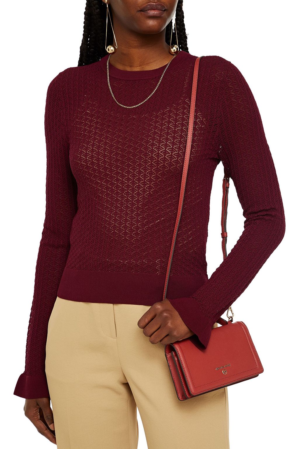 MICHAEL MICHAEL KORS Textured-leather phone bag