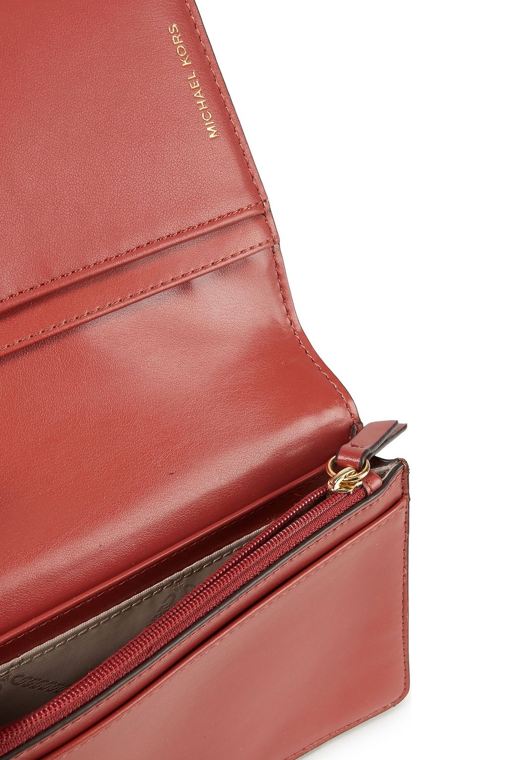 MICHAEL MICHAEL KORS Textured-leather phone bag