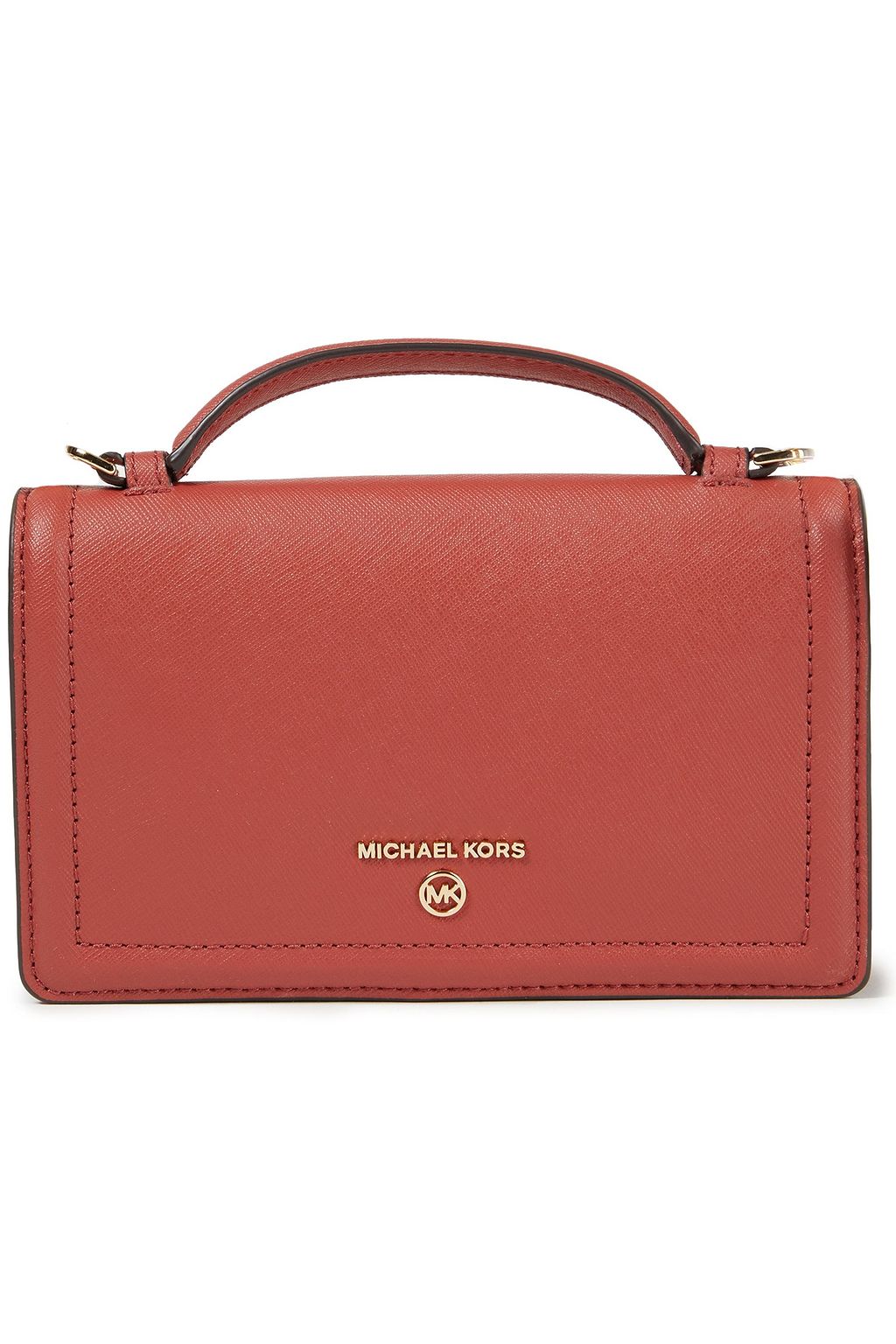 MICHAEL MICHAEL KORS Textured-leather phone bag