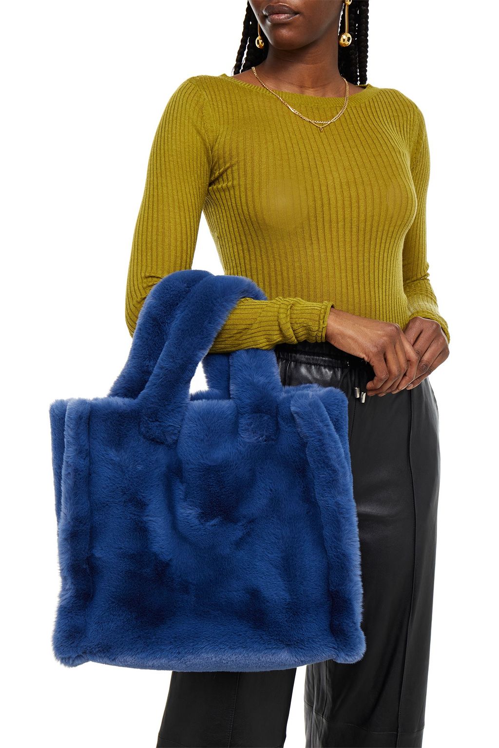 STAND STUDIO Lola faux fur tote