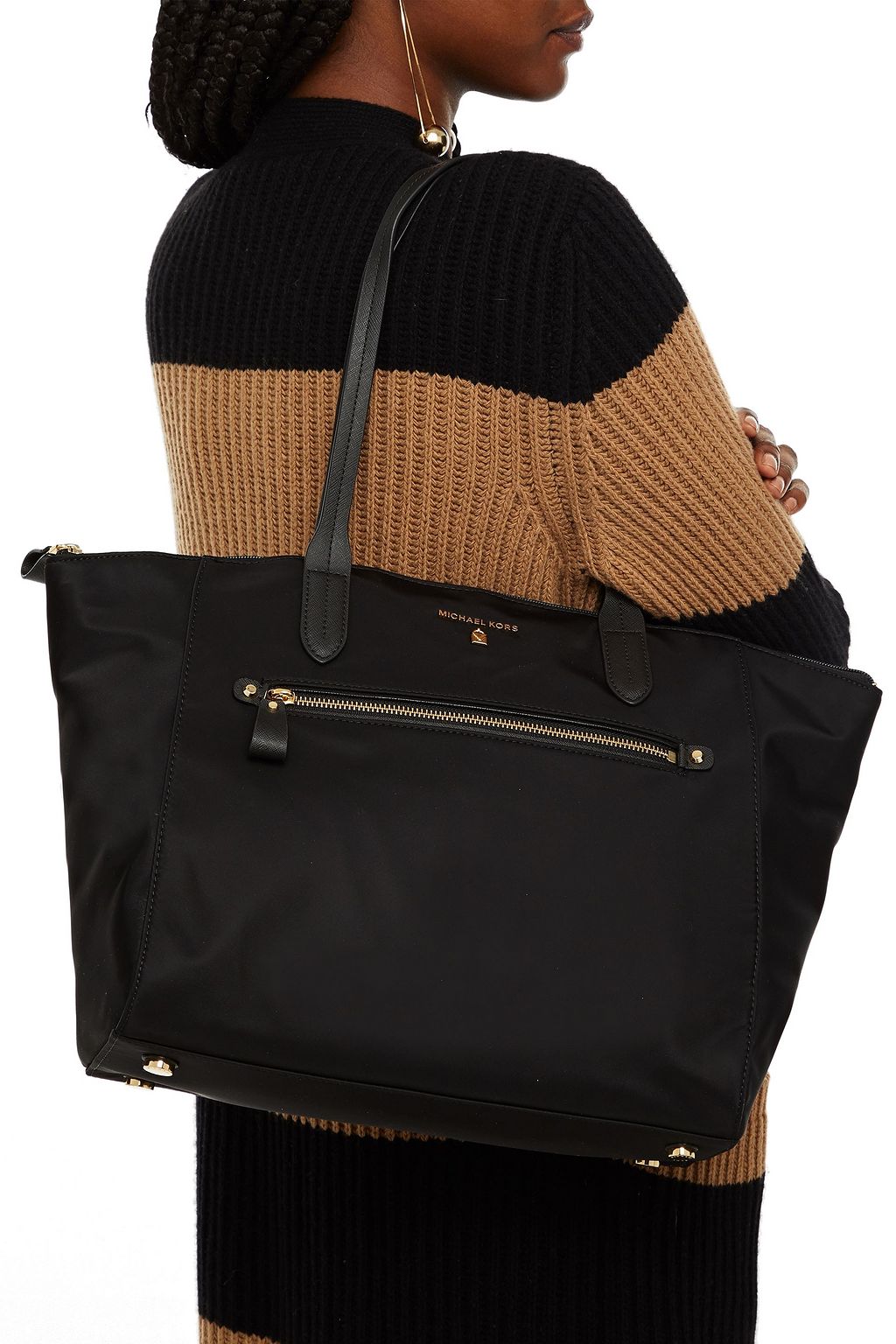 MICHAEL MICHAEL KORS Faux leather-trimmed nylon tote