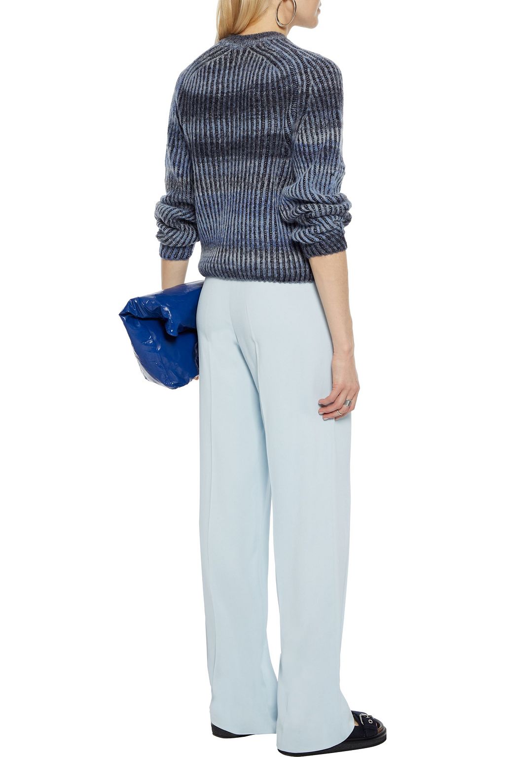 NAADAM Dégradé striped ribbed wool-blend sweater