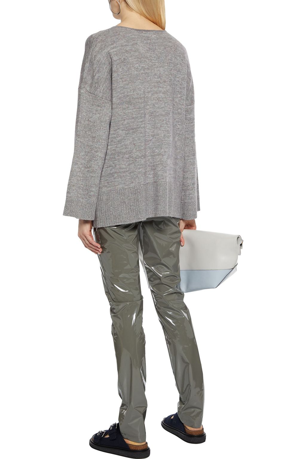 NAADAM Zip-detailed mélange wool and cashmere-blend sweater