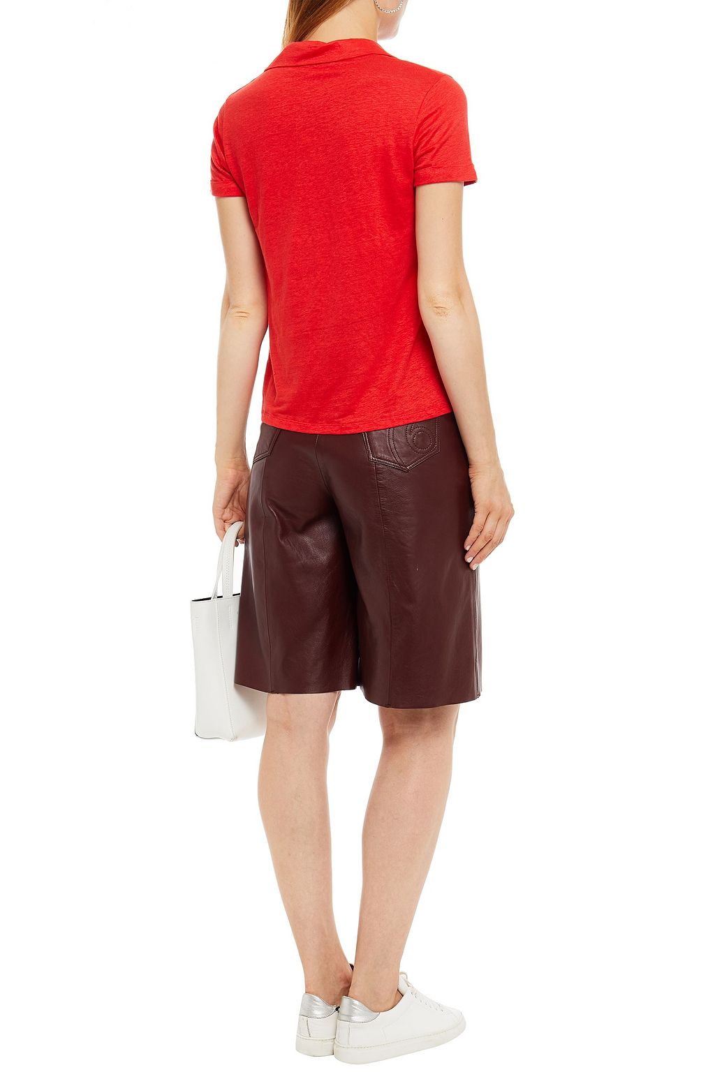 MAJESTIC FILATURES Slub linen-blend jersey polo shirt