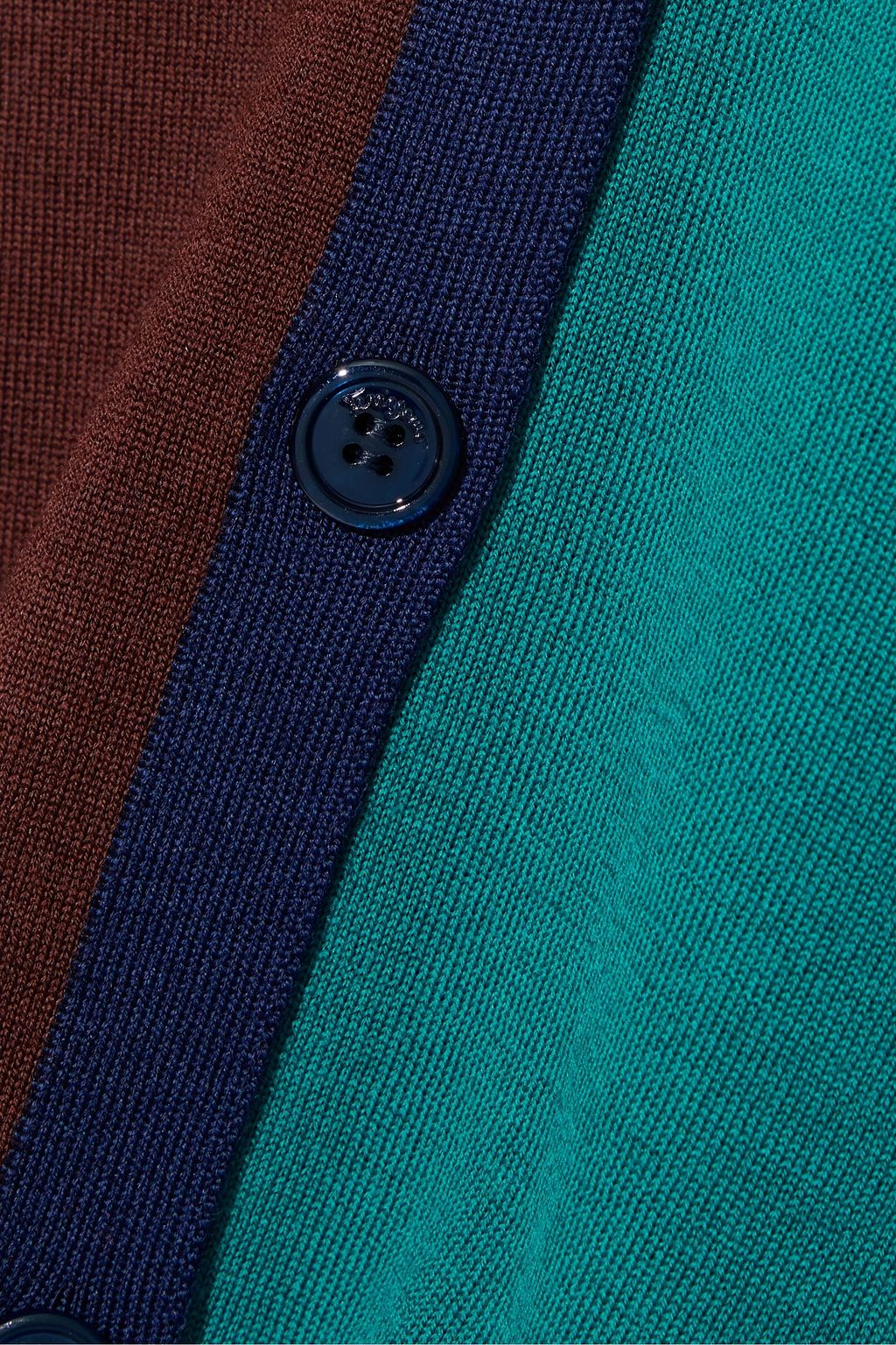 FERRAGAMO カラーブロック ウール カーディガン