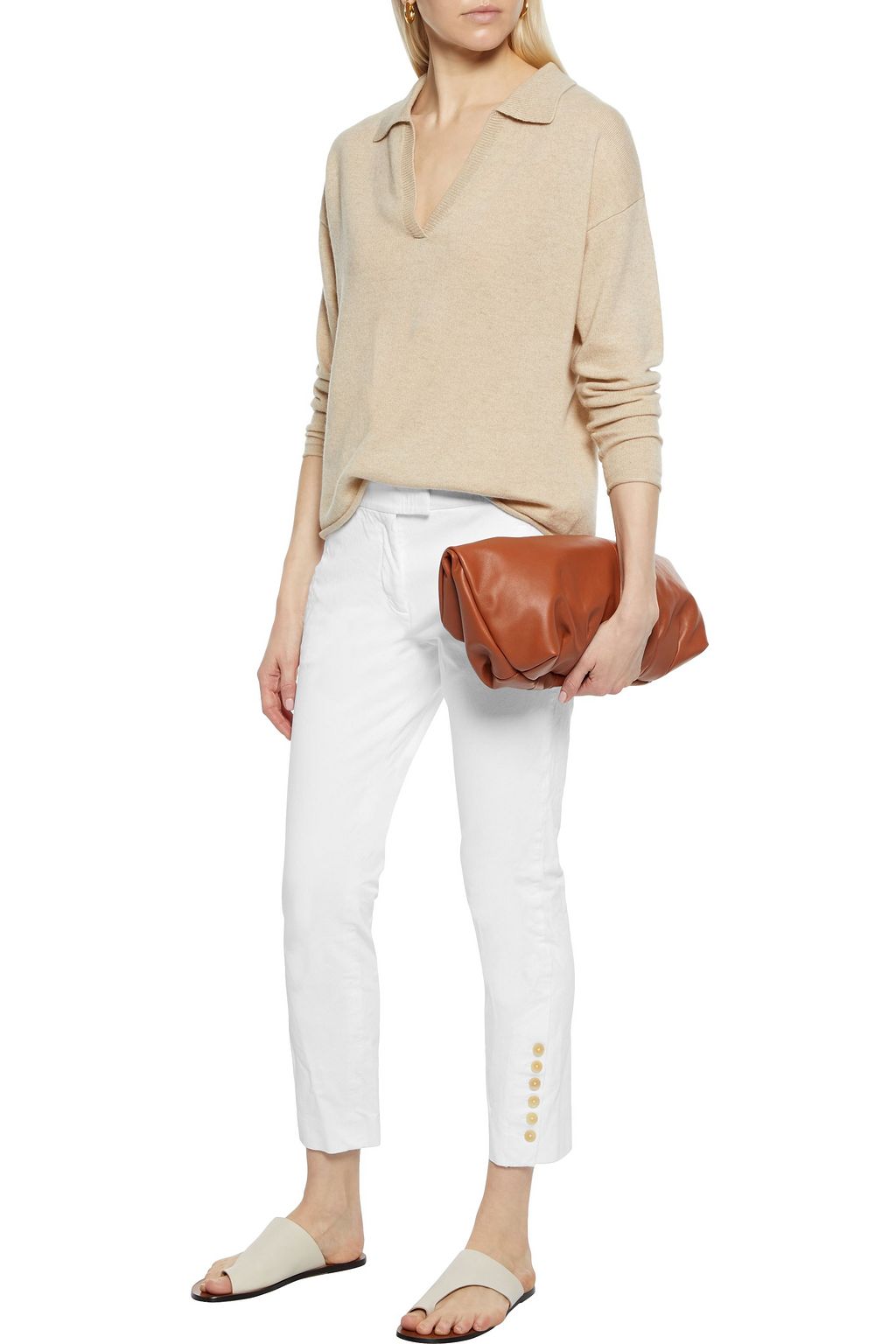 JOSEPH Finley cropped stretch-gabardine slim-leg pants