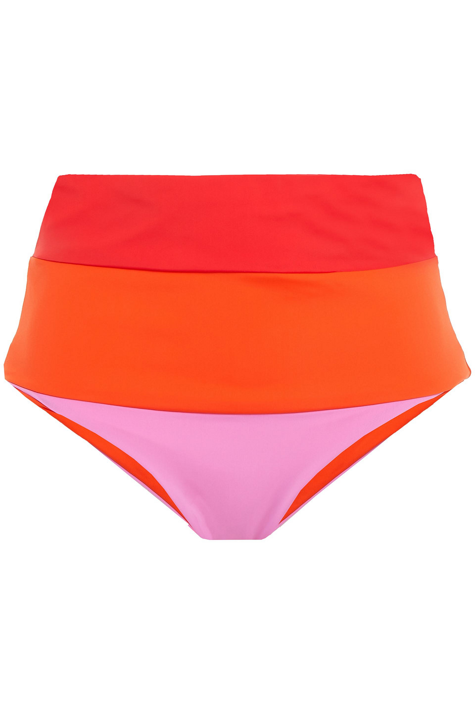 Mara Hoffman Woman Lydia Reversible Color-block High-rise Bikini Briefs Red Size L