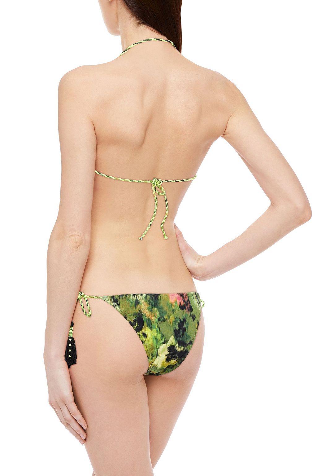 ANJUNA Tasseled printed triangle bikini
