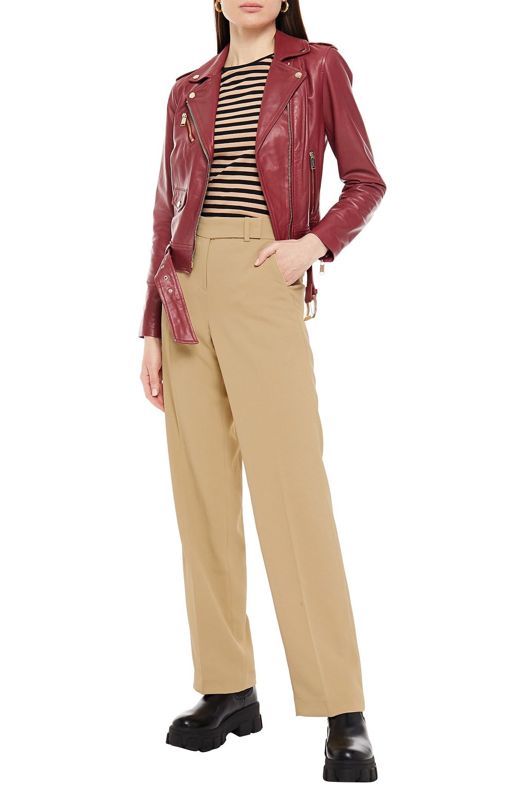MICHAEL MICHAEL KORS キャンバス ストレートレッグ パンツ