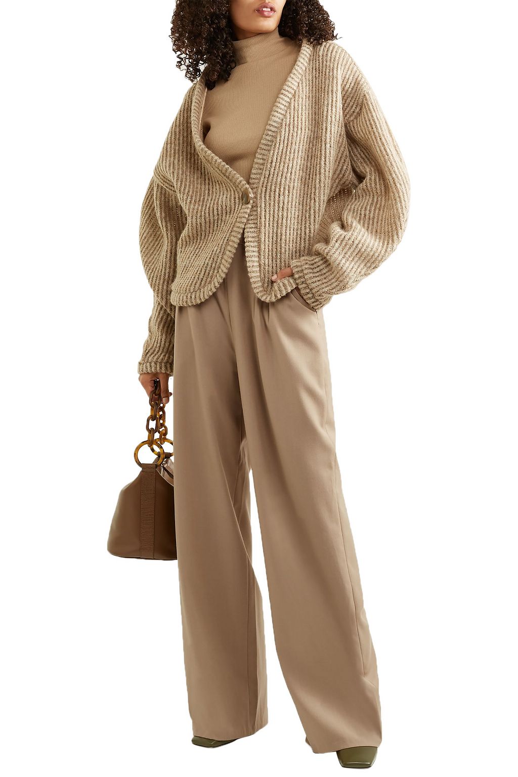 AAIZÉL Wool-blend wide-leg pants