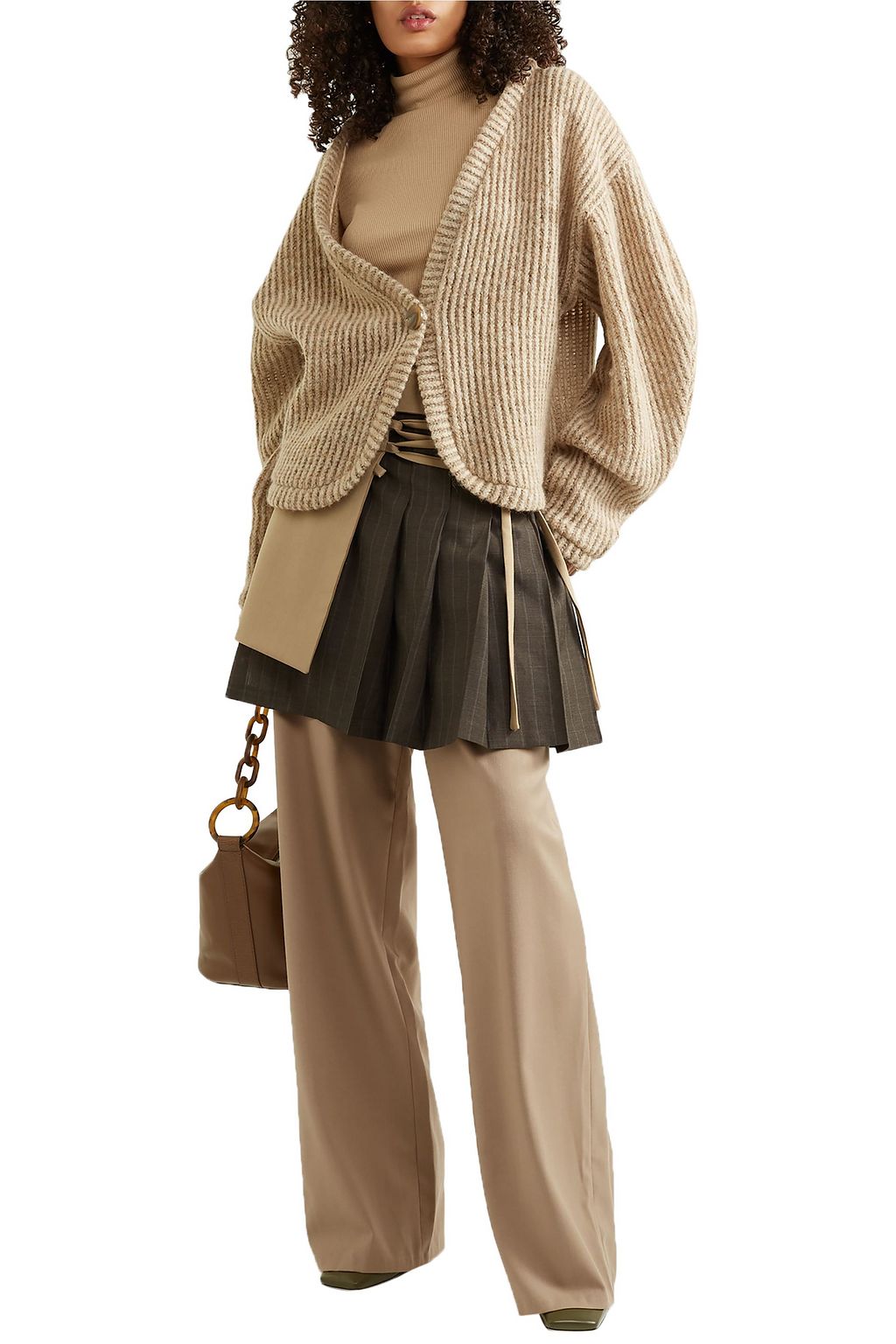 AAIZÉL Wool-blend wide-leg pants
