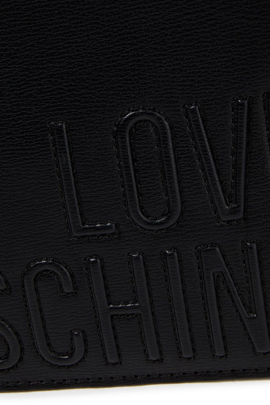 LOVE MOSCHINO Logo-embossed color-block faux leather shoulder bag