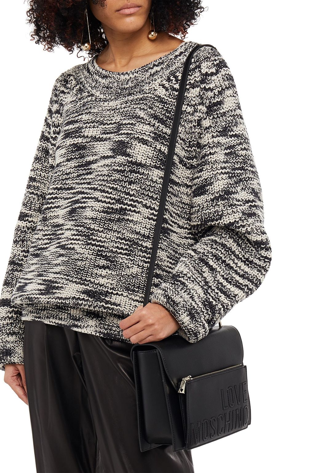 LOVE MOSCHINO Logo-embossed faux leather shoulder bag