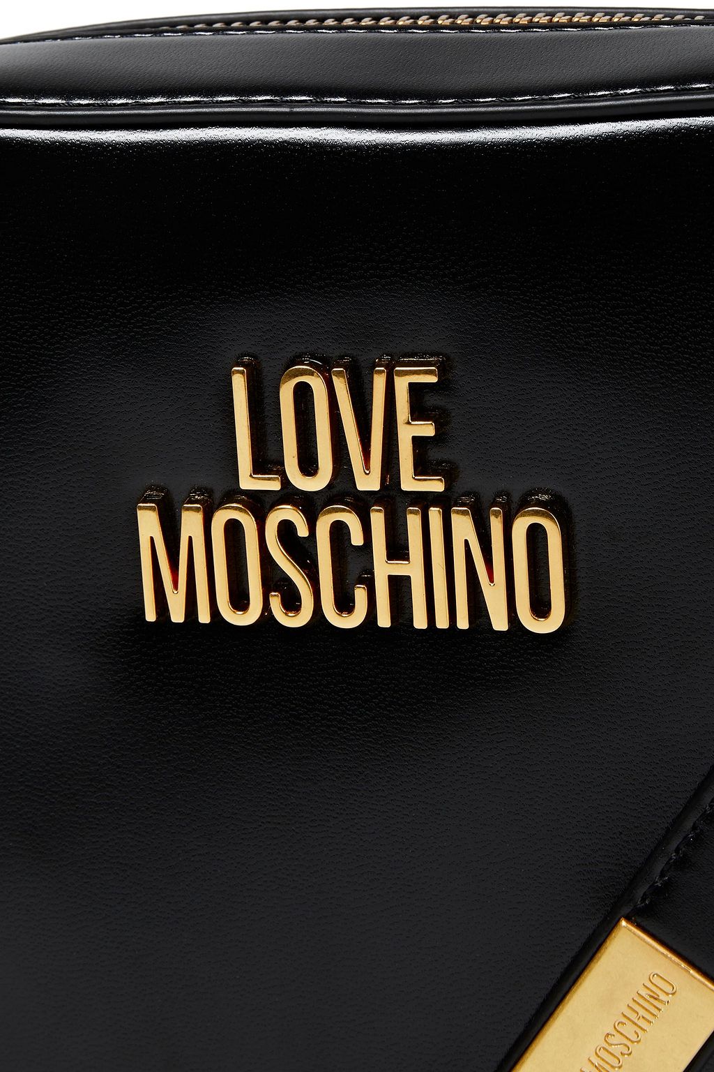 LOVE MOSCHINO Logo-embellished faux leather shoulder bag